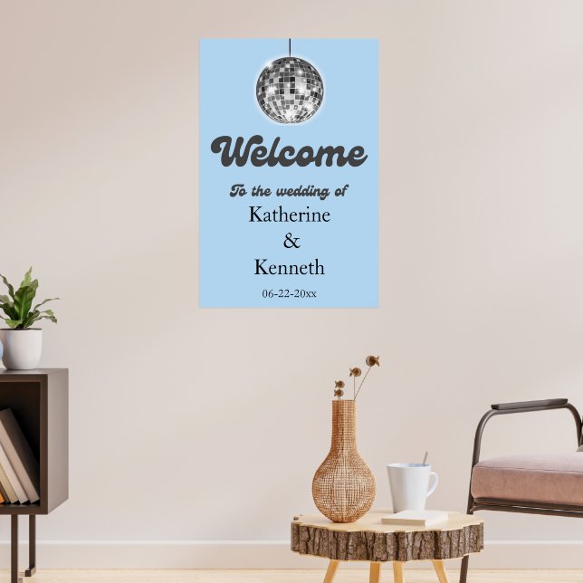Disco Balls Begrüßung Poster (Wohnzimmer 3)