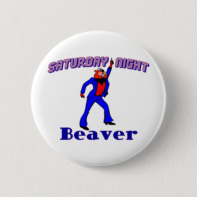 Disco-Biber Button (Vorderseite)