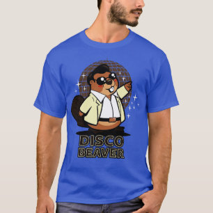 Disco Biber Original Kawaii Süß Lustig Retro 70er T-Shirt