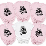 Disco Bride Babe Individuelle Name Bachelorette T-Shirt<br><div class="desc">Disco Bride Babe Individuelle Name Bachelorette T - Shirt</div>
