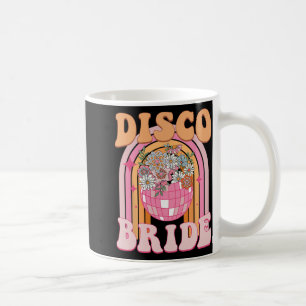 Disco Bride Bridesmaid Retro Rainbow Bachelorette Kaffeetasse