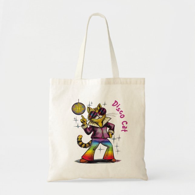 Disco Cat der 1970er Jahre, Discotech im Stil der  Tragetasche (Vorne)
