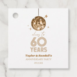 Disco Cheers 60 Years Wedding Anniversary Party Geschenkanhänger