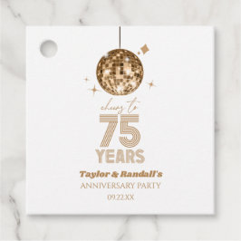 Disco-Cheers 75 Jahre Hochzeitsjubiläum Party Geschenkanhänger
