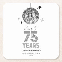 Disco-Cheers 75 Jahre Hochzeitsjubiläum Party