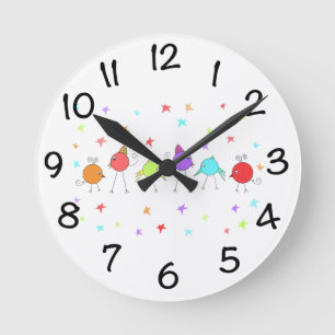 Disco Chicks Runde Wanduhr