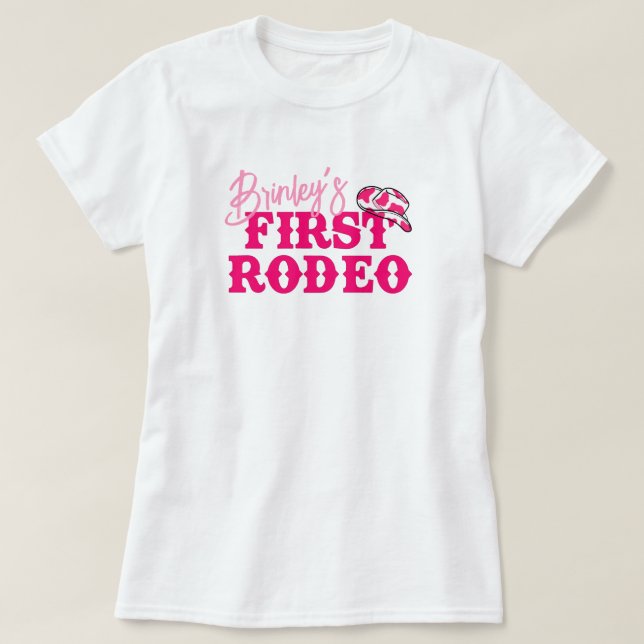 Disco Cowgirl First Rodeo T-Shirt (Design vorne)
