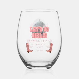 Disco Cowgirl Junggeselinnen-Abschied Girl Weinglas Ohne Stiel