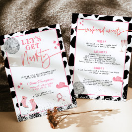 Disco Cowgirl Junggeselinnen-Abschied, Lass uns Na Einladung