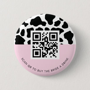 Disco Cowgirl Kaufen die Braut ein Getränk QR Code Button