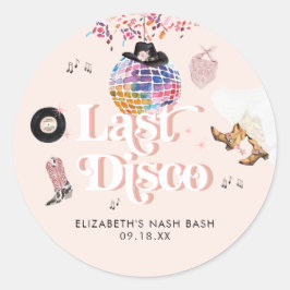 Disco Cowgirl Nashville Pink Rodeo | Bachelorette Runder Aufkleber