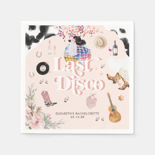 Disco Cowgirl Nashville Pink Rodeo   Bachelorette Serviette
