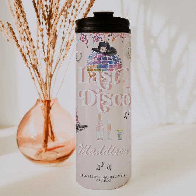 Disco Cowgirl Nashville Pink Rodeo | Bachelorette Thermosbecher (Von Creator hochgeladen)