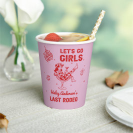 Disco Cowgirl Rodeo Bachelorette Pappbecher