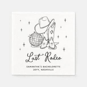 Disco-Cowgirl-Stiefel Last Rodeo Junggesellinnen-A Serviette