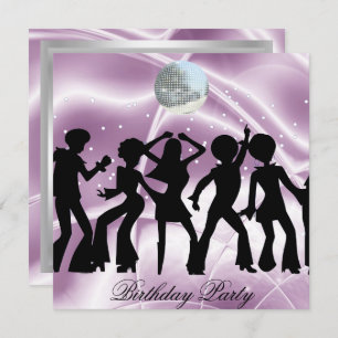 Disco Dance Anniversaire Fête Invitation