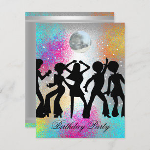 Disco Dance Anniversaire Fête Invitation 1