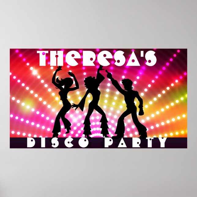 Disco Dance Party Wall Poster (Vorne)