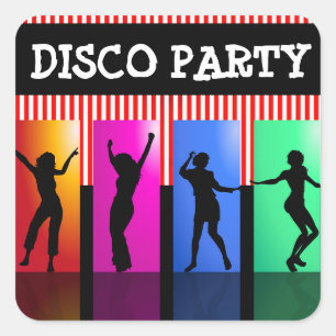 Disco Dancing les années 70 Stickers De Fête D'Ann