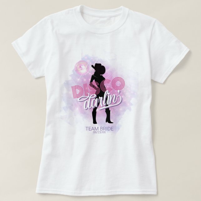 Disco Darlin' Bachelorette Team Bride ID928 T-Shirt (Design vorne)