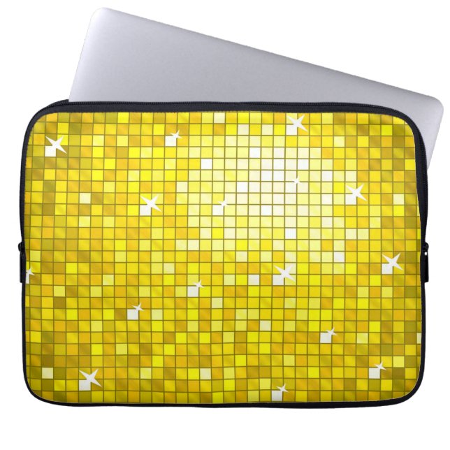 Disco deckt gelbe Laptophülse 13 Zoll mit Ziegeln Laptopschutzhülle (Vorderseite)
