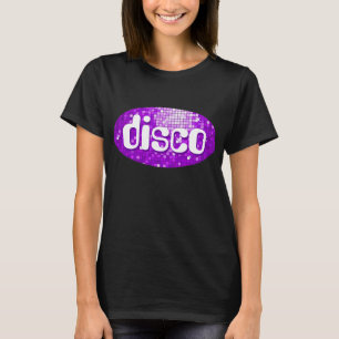 Disco deckt lila "Disco" T - Shirtschwarzes mit T-Shirt