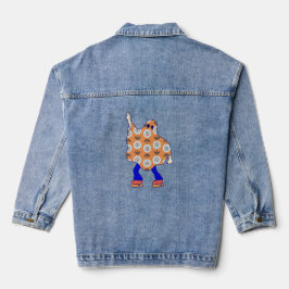 Disco der 1970er Jahre zwischen Blumengast Jeansjacke