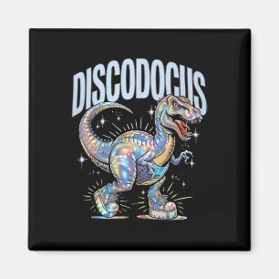 Disco Dinosaur Diplodocus 70er Dino Tancing Funny Magnet