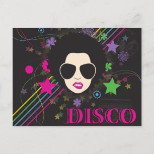 Disco ~ Disco Queen Funky 80er Music Postkarte