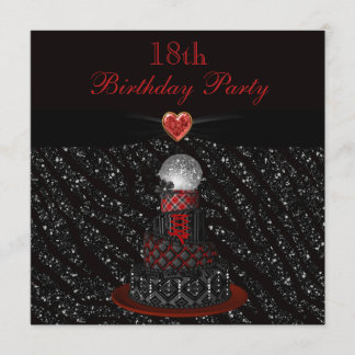 Disco-Diva-Kuchenzebra-Glitzer-Druck-18. Einladung