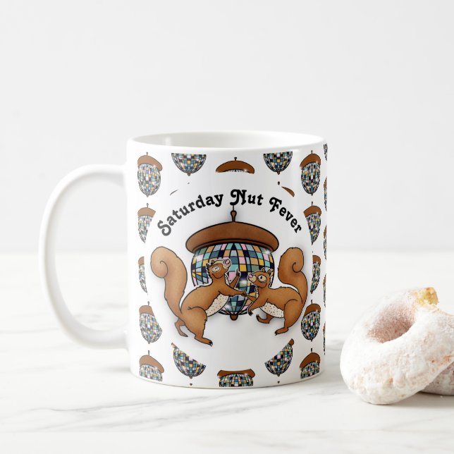 Disco Eichhörnchen Kaffeetasse (Mit Donut)