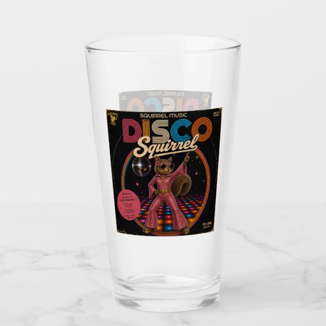 Disco-Eichhörnchen-Königin Glas (Vorderseite)