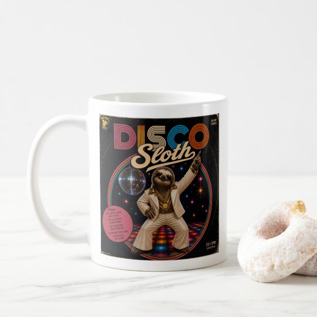 Disco Faultier-Duo Kaffeetasse (Mit Donut)