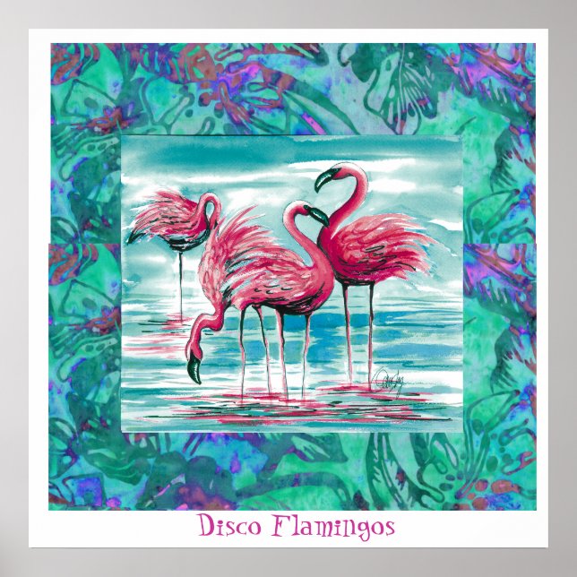 Disco Flamingos Poster (Vorne)