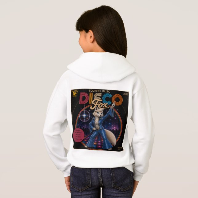 Disco-Füchsin Hoodie (Schwarz voll)