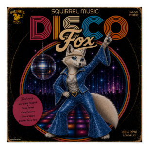Disco-Füchsin Poster