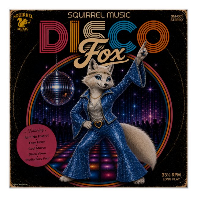 Disco-Füchsin Poster (Vorderseite)
