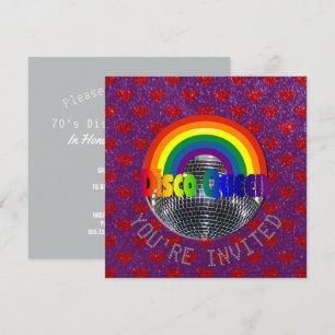 Disco-Geburtstag 70er des Disco-gerade Tanz-Party Einladung