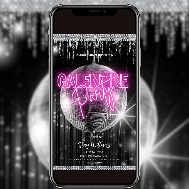 Disco Glam Galentine Party Invitation (Créateur téléchargé)