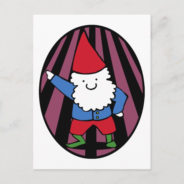 Disco Gnome Night Fee Postkarte (Vorderseite)