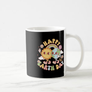 Disco Groovy Happy Earth Day Peace Sun and Earth Kaffeetasse