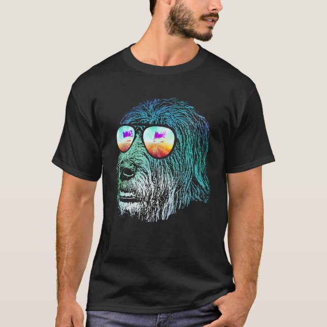 Disco Groovy Irish Wolfhound T Shirt Dog Geschenk (Vorderseite)