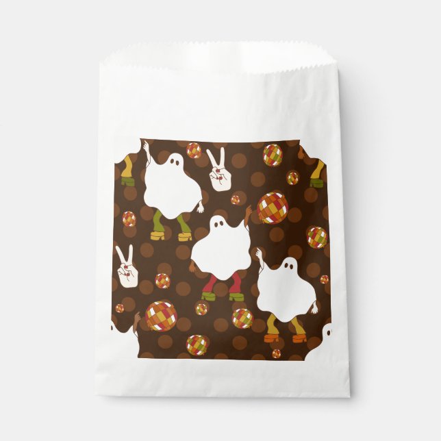 Disco halloween afrikanische Geisterbraun Geschenktütchen (Vorderseite)