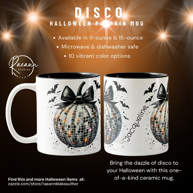 Disco Halloween Pumpkin Keramik Tasse (Von Creator hochgeladen)
