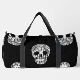 Disco-Halloween-Spiegelkugel-Totenkopf Duffle Bag