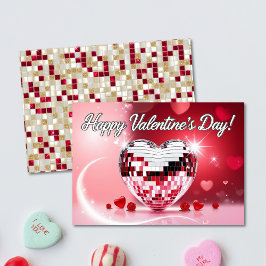 Disco Heart Valentine's Card Feiertagskarte