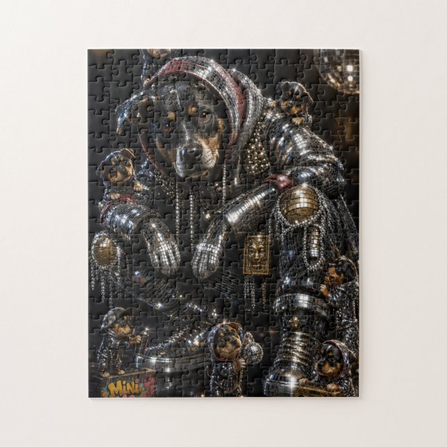 Disco-Hund & Mini-Me-Crew-Jigsaw-Puzzle (Vertikal)
