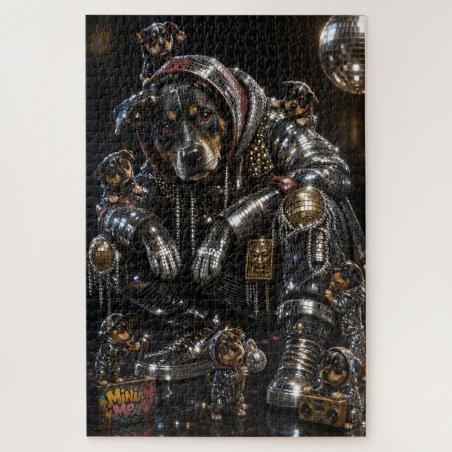 Disco-Hund & Mini-Me-Crew-Jigsaw-Puzzle (Vertikal)