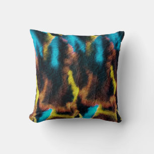 Disco Ikat Muster. Farbige Kunstgeschichte.  Kissen
