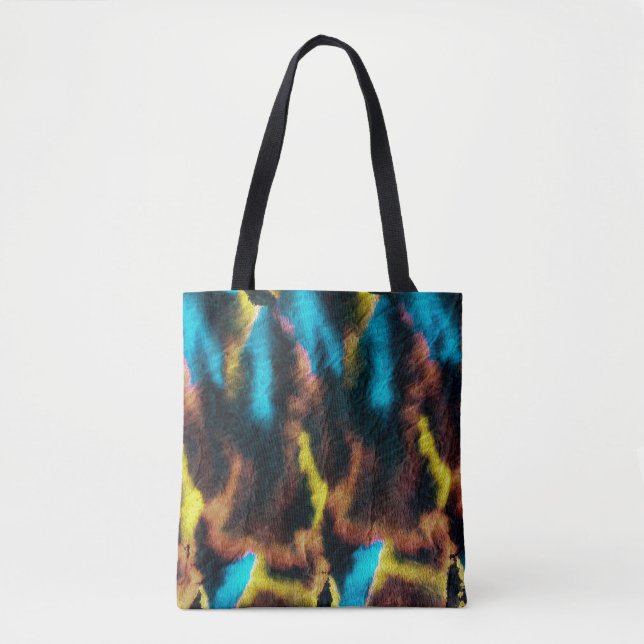 Disco Ikat Muster. Farbige Kunstgeschichte. Tasche (Vorderseite)